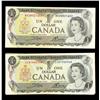 Image 1 : Bank of Canada, 20 x $1.00 consecutive notes 1973, grade AU 