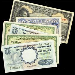 Lot of World Banknotes.  Includes Ethiopia $1.00 note 1945 i