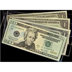 USA 1957 $1 US Silver Cert. Low serial number #A00000584A, 1