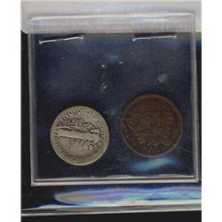 1908s 1¢ & 1921 10¢ USA. Lot of two US better dates.  The 19