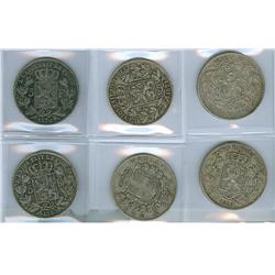 Belgium 5 Francs including 1850 KM 17, 1868 KM 24, 1869 KM 2