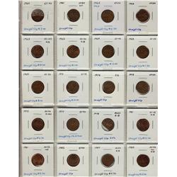 1960-1984 1¢ ERROR coins.  Lot of 20 clipped cents.  A must 