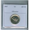 Image 1 : 1967 5¢ ERROR AU55.  Off center.