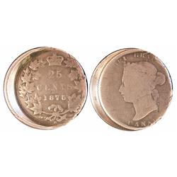 1875H 25¢ RARE ERROR coin.  Extremely rare Victorian error c