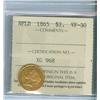 Image 1 : 1865 Nfld $2 Gold ICCS VF30. First i issue this is a nice co