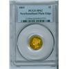 Image 1 : 1865 Nfld $2 Gold PCGS SP62 Plain Edge.    Attactive Cameo f