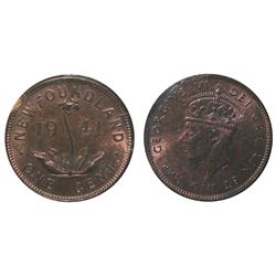 1941c 1¢ Nfld ICCS MS63RB.  Designated Double 1941,