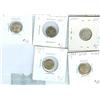 Image 1 : 1940-1943c NFLD 5¢. Lot of 5 coins including, 1940, 1941c, 1