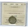 Image 1 : 1865 Nfld 10¢ ICCS AU55.  A tough date to find in this grade