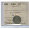 Image 1 : 1872H Nfld 10¢ ICCS F15. Darkish grey tone.