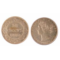 1880 Nfld 10¢ PCGS SP64.  Full white with frostlike finish.