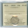 Image 1 : 1882H Nfld 10¢ ICCS VF20, lightly toned.