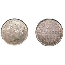 1894 Nfld Obv.2 20¢ PCGS and ICCS MS64, superb example. Supe