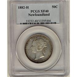 1882H Nfld 50¢ PCGS XF40.  Greyish finish.