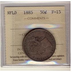 1885 Nfld 50¢ ICCS F15.