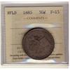 Image 1 : 1885 Nfld 50¢ ICCS F15.