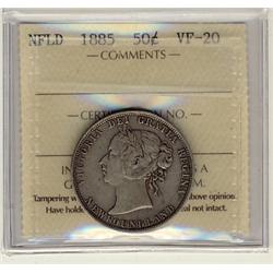1885 Nfld 50¢ ICCS VF20.  Key date issue.