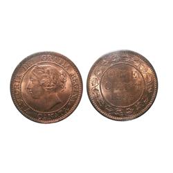 1859 Narrow 9 1¢ ICCS MS66 Red.  A nicely struck copper-red 