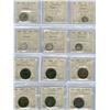 Image 1 : 1881H 1¢ to 1919 10¢.  Lot of 12 ICCS graded coins, all with
