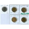 Image 1 : 1886, 1894, 1898H , 1900H & 1903 1¢.  Lot of 5 coins all AU 