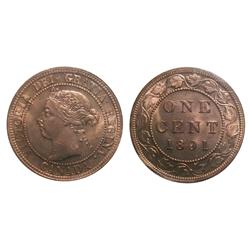 1891 LDLL 1¢ ICCS MS65 Red, attractive and fully lustrous 90