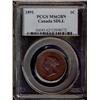 Image 1 : 1891 1¢ LL SD  PCGS MS62 BN. Rare in mintstate.