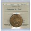 Image 1 : 1892 1¢ Obv 4 ICCS MS64RD. 90% red.