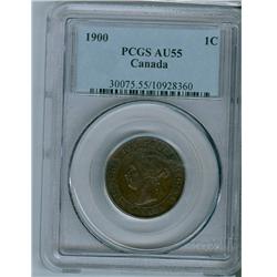 1900 1¢ PCGS AU55. Well struck example.