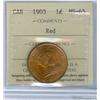 Image 1 : 1903 1¢ ICCS MS65RD.  95% red.