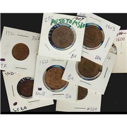 1903, 1907, 1916, 1920 Lg, 1920 sml, 1932 (3) 1¢.  Lot of 8 