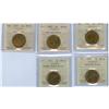Image 1 : 1904, 1908, 1910, 1919 and 1920 Large.  Lot of 5 ICCS graded