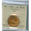Image 1 : SOLO HIGHEST GRADED! 1908 1¢ ICCS MS66 Red. This is a well-b