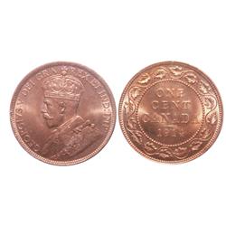 1914 1¢ ICCS MS66 Red PQ. An exceptionally attractive George