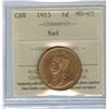 Image 1 : 1915 1¢ ICCS MS65 Red, attactive and fully lustrous 90% red