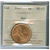 Image 1 : 1917 1¢ ICCS MS65RD. 95% red.