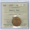 Image 1 : 1920 1¢ Sml  ICCS MS65RD. 95% red with lustre.