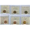 Image 1 : 1925-1947 1¢. Lot of 6 ICCS graded coins including 1925 VG8,