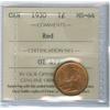 Image 1 : 1930 1¢ ICCS MS64 Red-orange luster.  Excellent strike with 