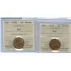 Image 1 : 1933 & 1936 1¢ ICCS MS64RD. Lot of two coins.