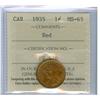 Image 1 : 1935 1¢ ICCS MS65RD. 90% luster.