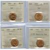 Image 1 : 1939 1¢ MS65 and 1947, 1949 A off and 1950 1¢ ICCS MS64RD.  