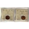 Image 1 : 1943 & 1945 1¢ ICCS MS64RD.  Nice wine red finish.