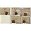 Image 1 : 1943 (2), 1945 (3).  Lot of 5 ICCS graded 1¢ coins, all MS63