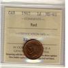 Image 1 : 1945 1¢ ICCS MS65RD. Typical wine red finish.