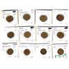 Image 1 : 1949 1¢ A to Denticle.  Lot of 12 coins all A to Dent.  F to