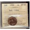 Image 1 : 1950 1¢ ICCS SP65RD Cameo.  Flashy example with light purple