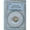 Image 1 : 1858 5¢ Large Date PCGS AU50.  Lightly tone and light lustre