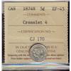 Image 1 : 1874H Crosslet 5¢ ICCS EF45.  Brilliant!