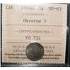 Image 1 : 1880H 5¢ Obv 3 ICCS MS63.  Superb scattered tone and lustre.