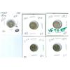 Image 1 : 1883H, 1890H, 1893, 1894 & 1912 5¢.  Lot of 5 coins.  VF to 